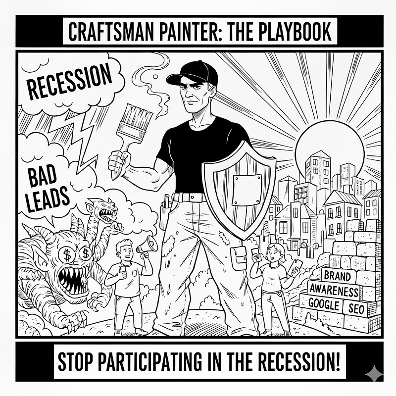 Stop Participating in the Recession: The Two-Front Marketing Playbook for Paint Contractors