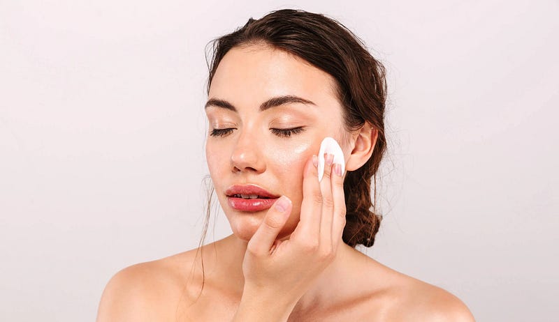 woman using Natural Toner