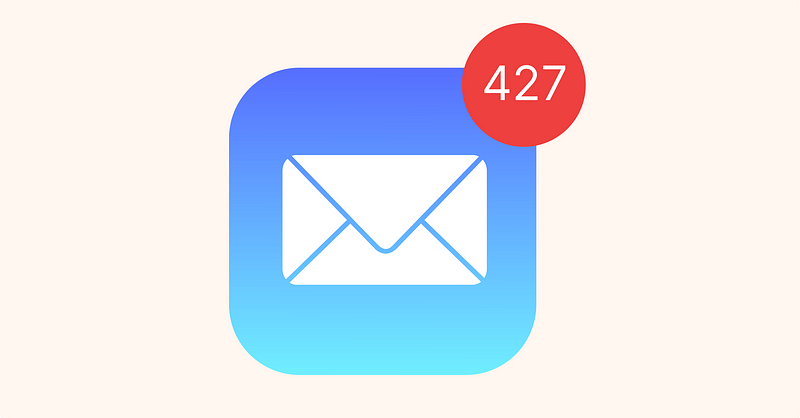 Email with unread dot