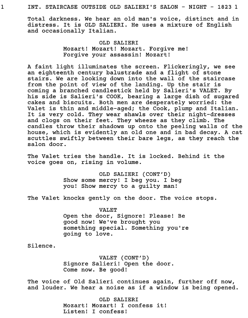 Page One: “Amadeus” (1984)