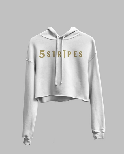Golden Spike Cropped Hoodie by 5 Stripes