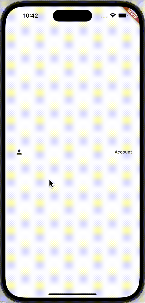 No response when the white space is tapped