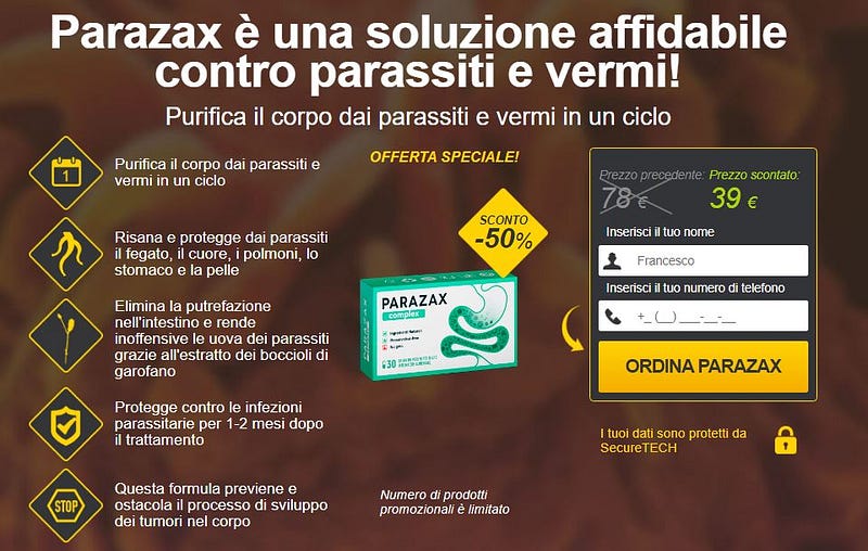 Parazax Capsula (recensioni negative): prezzo, recensioni, composizione, in farmacia!