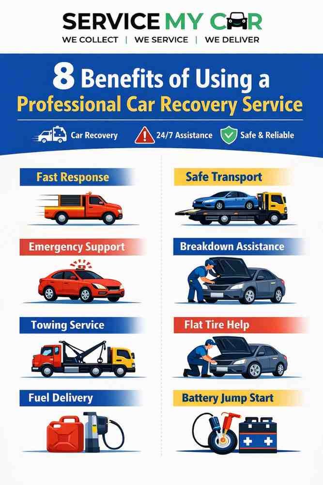 8 Benefits of Using a Professional Car Recovery Service — ServiceMyCar