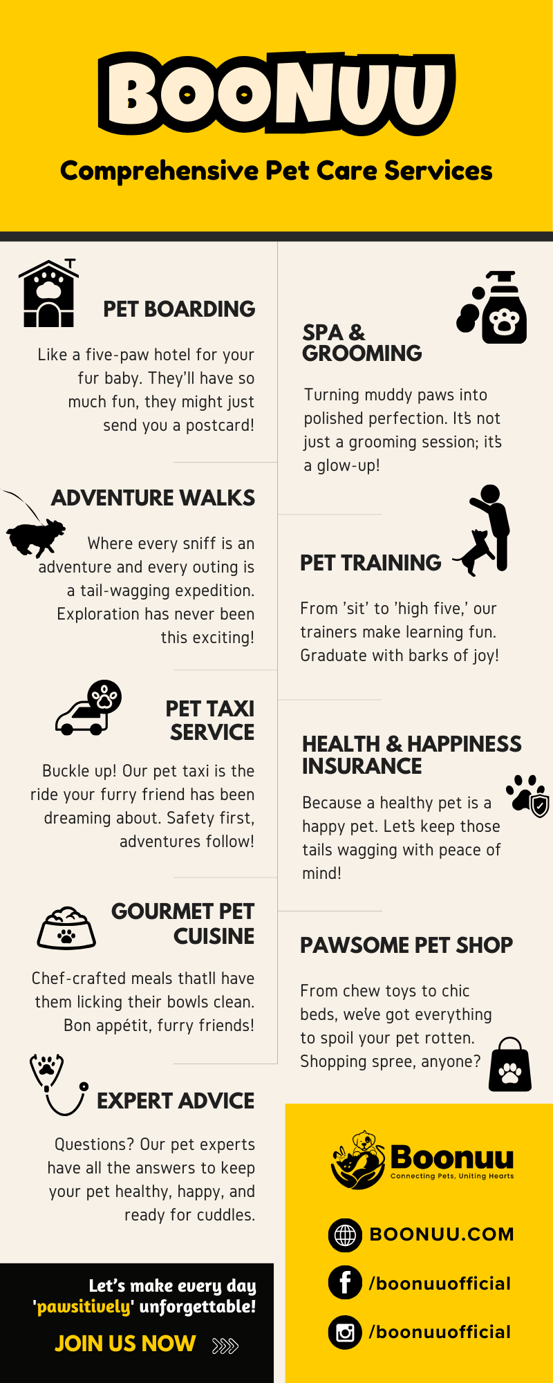 Boonuu — Comprehensive Pet Care Services