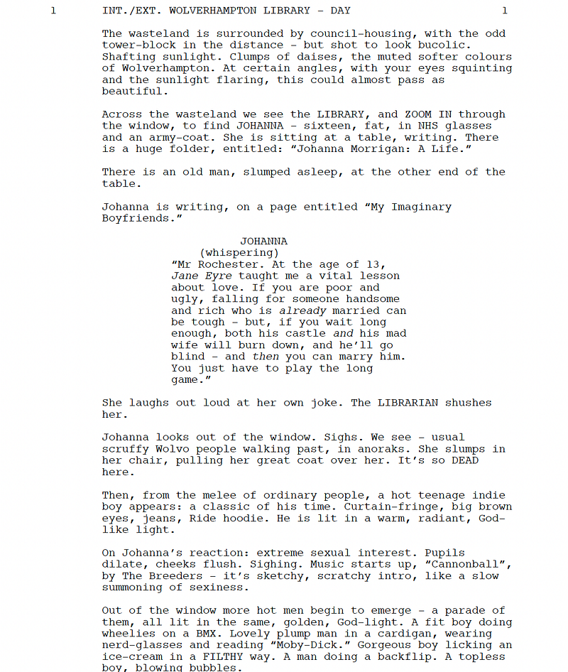 Page One: “How to Build a Girl” (2019)