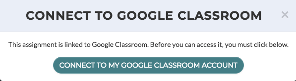 CommonLit assignment linked with Google Classroom account. 