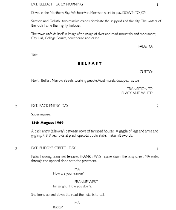 Page One: “Belfast” (2021)