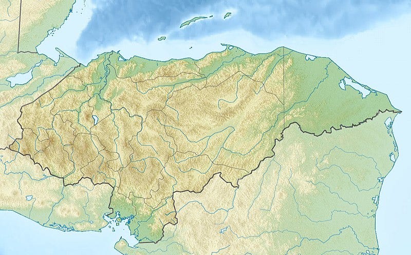 Map Honduras