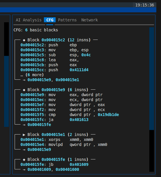 AIDebug — control flow graph visualization