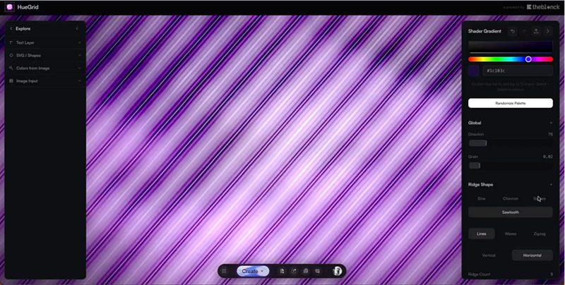 HueGrid — Create Stunning Gradients with 22+ Modes