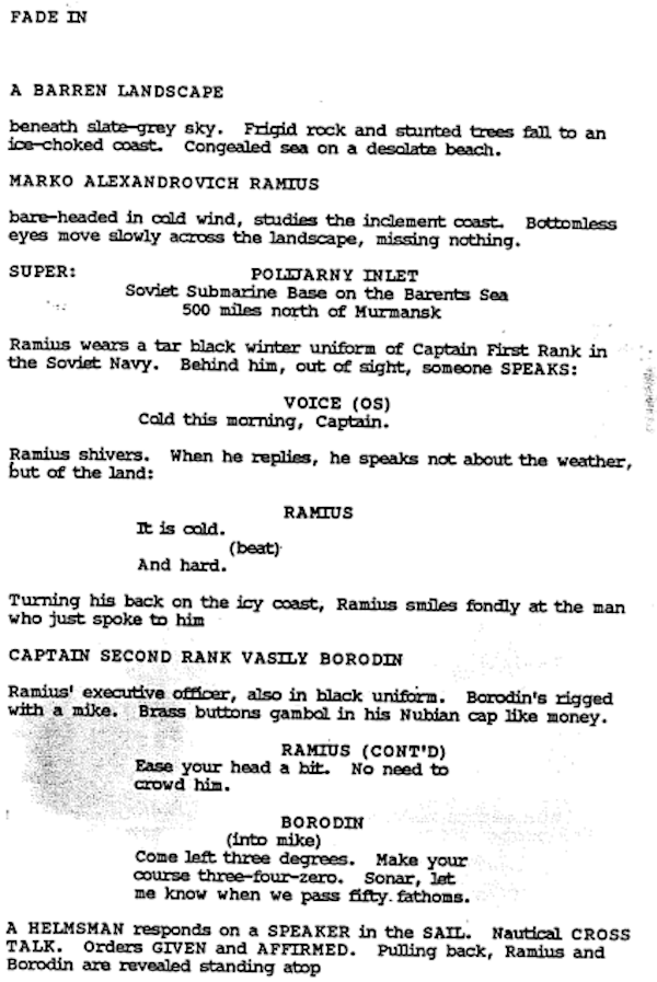Page One: “The Hunt for Red October” (1990)