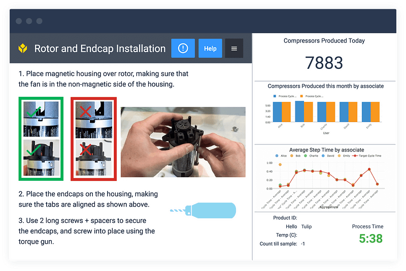 Manufacturing App Example Screenshot