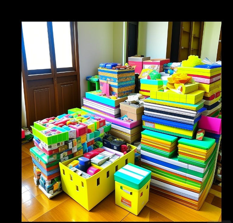 shoeboxes