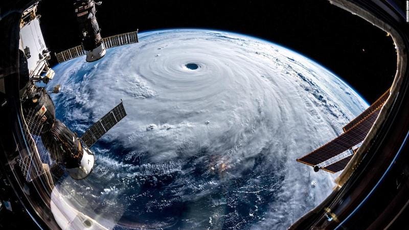 The devastating Typhoon Hagibis roll in on Japan in the early autumn of 2019