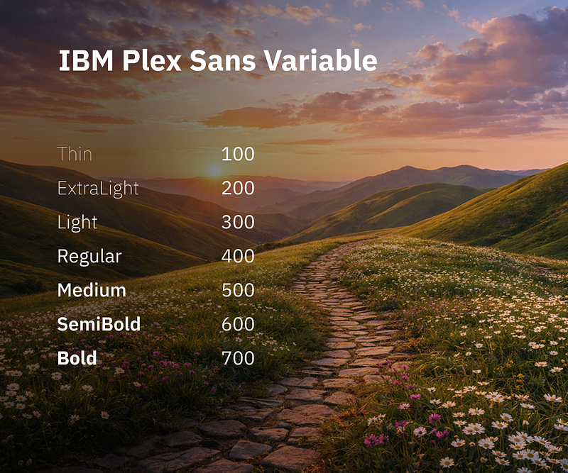 IBM Plex Sans Variable