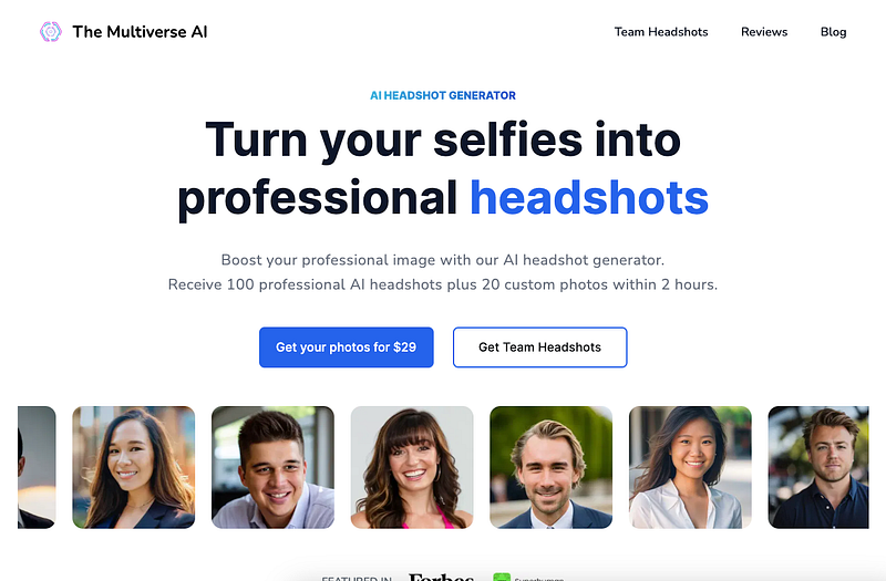 themultiverse ai homepage