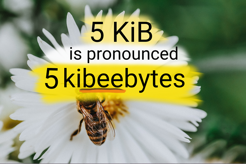 π 5KiB is pronounced 5 ki***bee***bytes