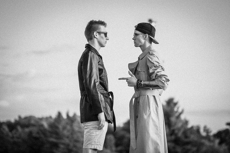 Two guys talking.