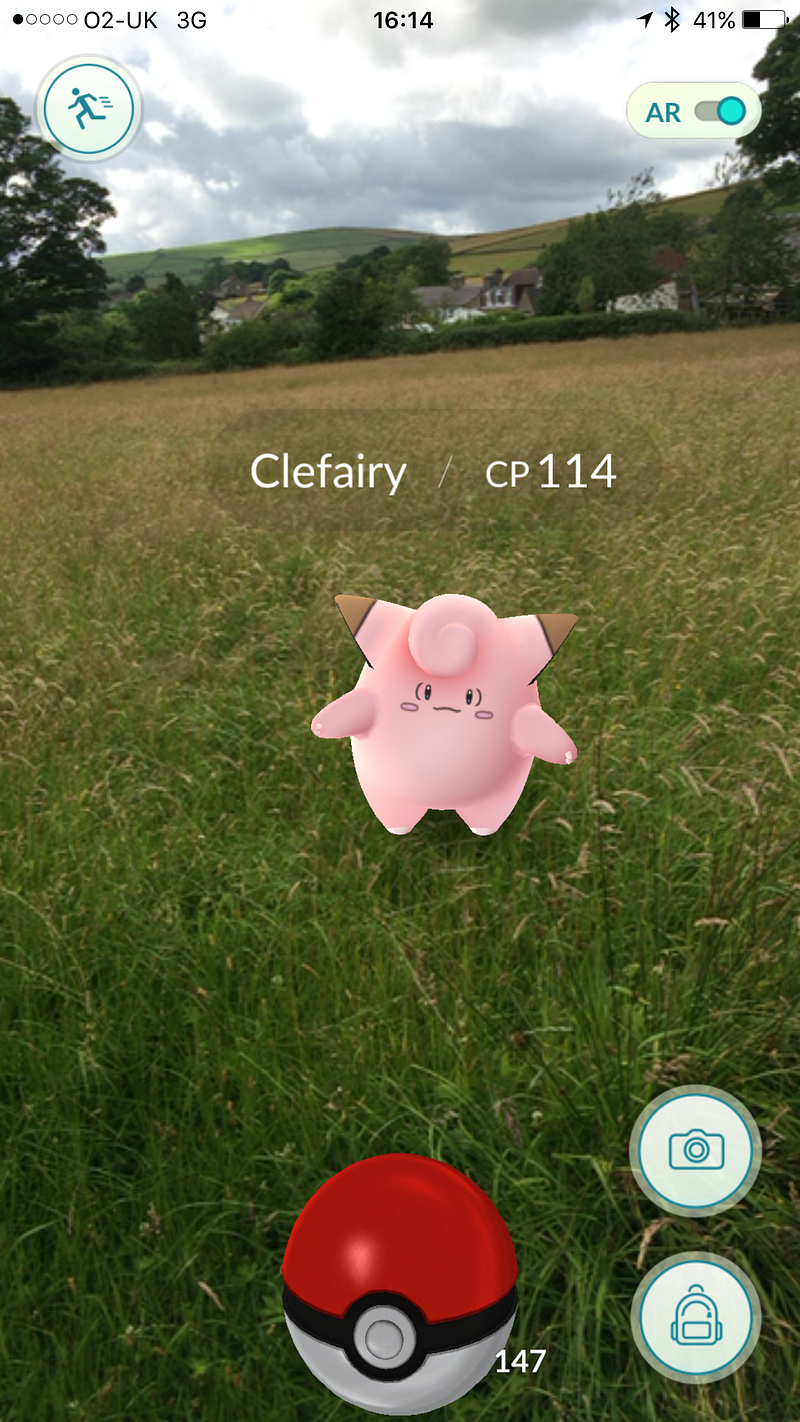 Trying to catch a Clefairy in the tall grass in Blacko, Lancashire