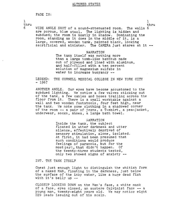 Page One: “Altered States” (1980)