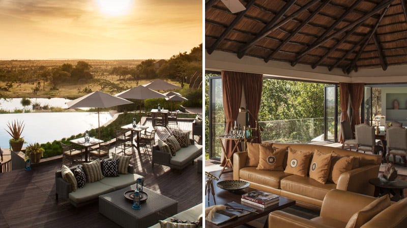 Classic style safari lodges in the Serengeti