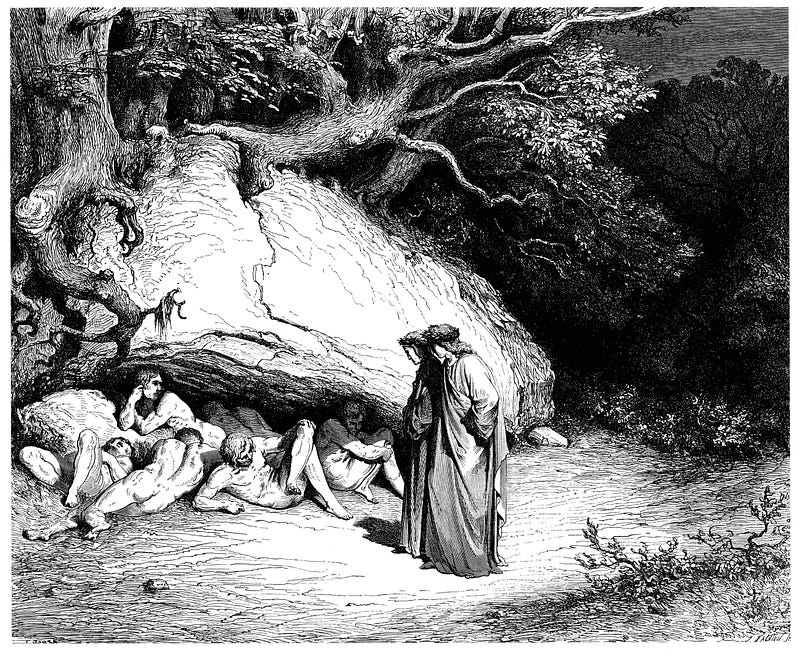 Gustave Doré’s illustration to Dante’s Inferno. Plate XI: Canto IV: The Virtuous pagans