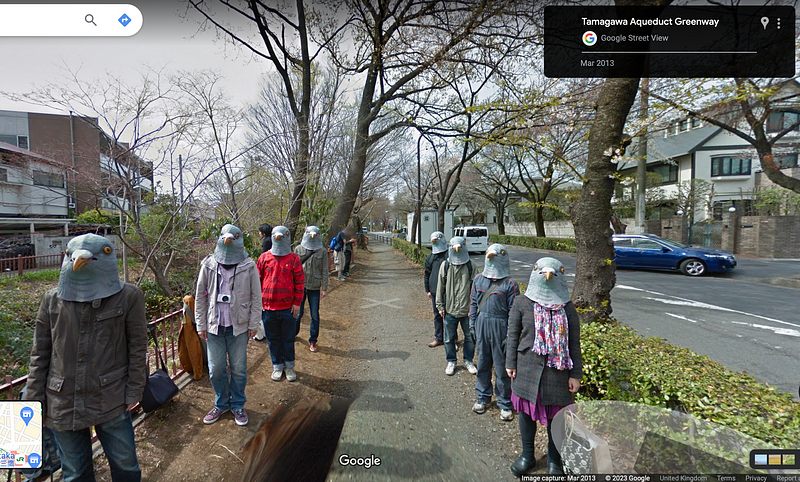 Tamagawa Aqueduct Greenway on Google Maps.