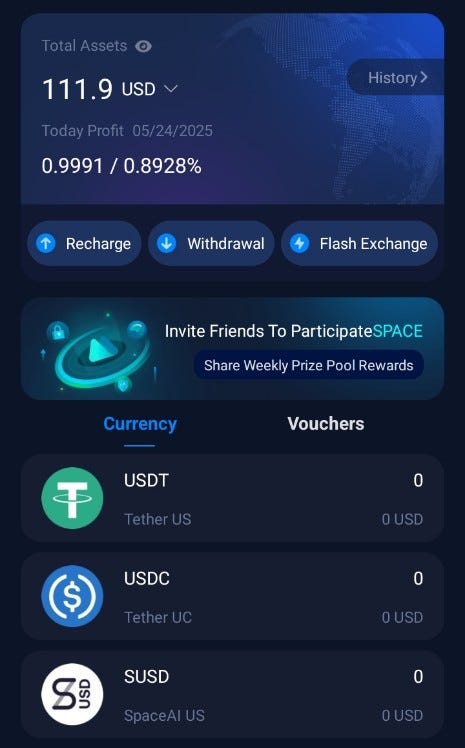 space Ai invest bot home