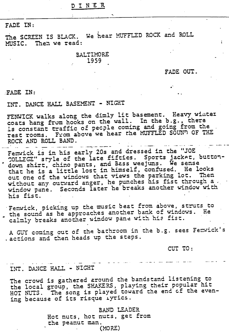 Page One: ‘Diner’ (1982)