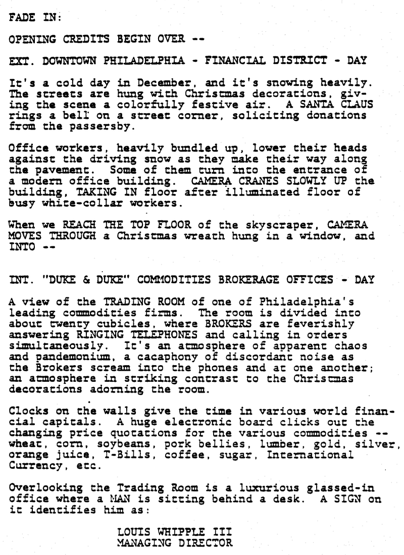 Page One: ‘Trading Places’ (1983)
