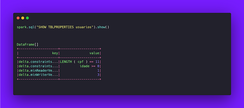 Listando as Constraints da Tabela - Link aqui.