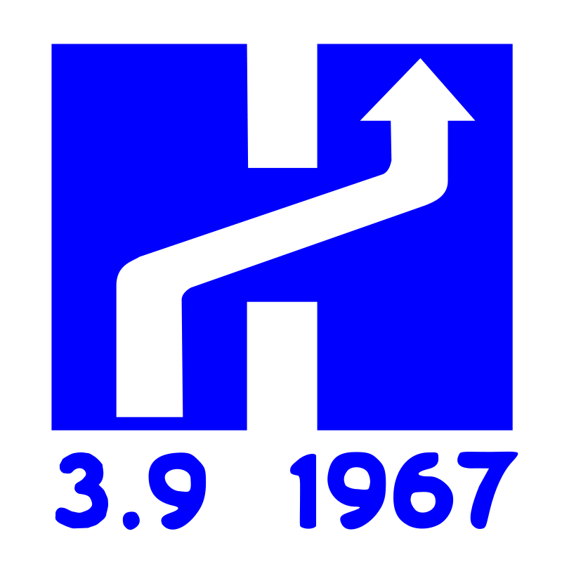 The logo for Sweden’s Dagen H. Image courtesy of Wikimedia Commons.