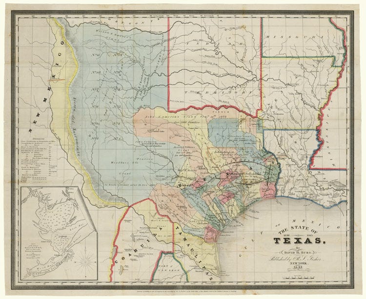 The State of Texas, 1845 – Save Texas History – Medium