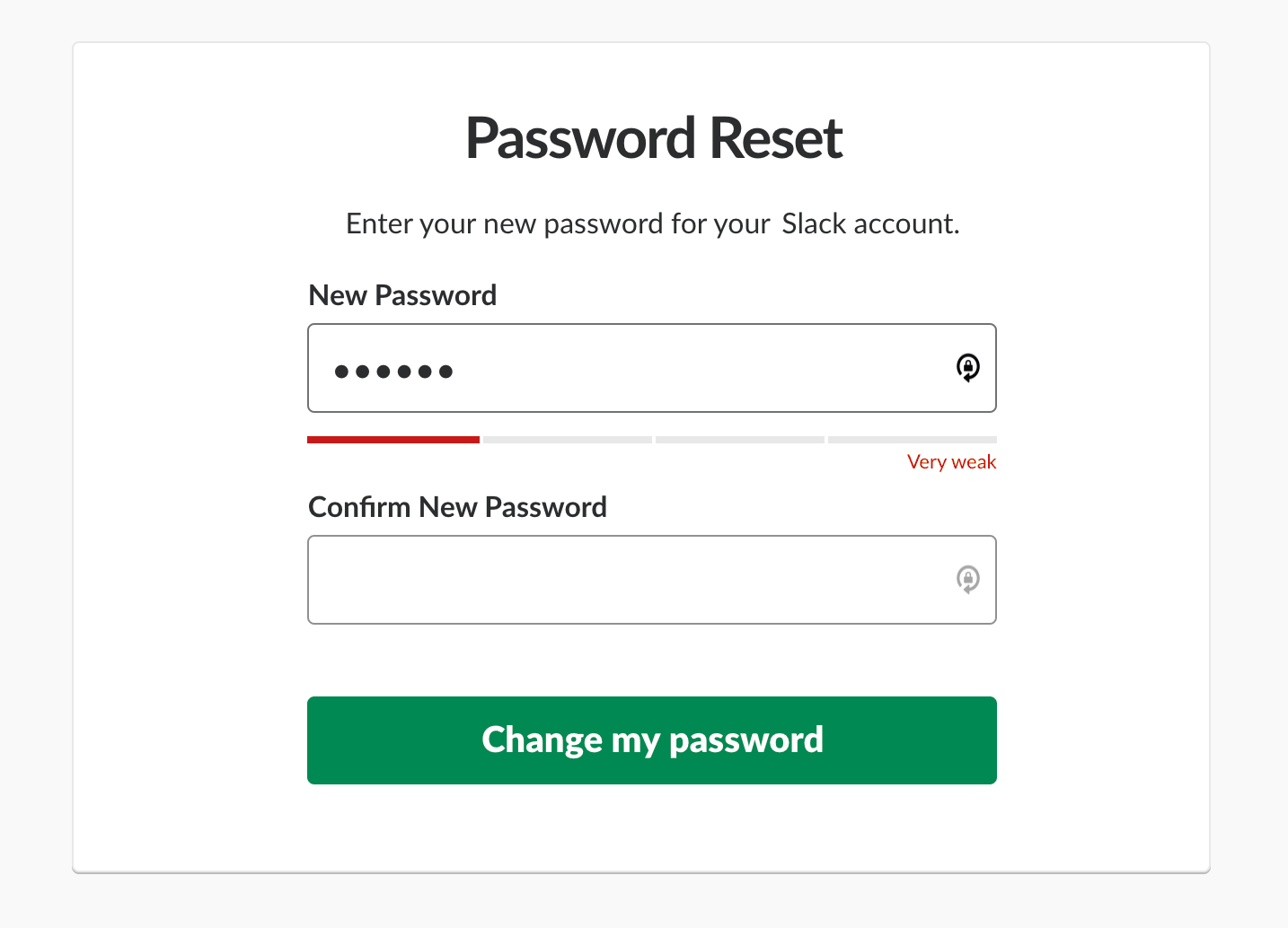A gif of Mailchimp giving feedback on your password strength