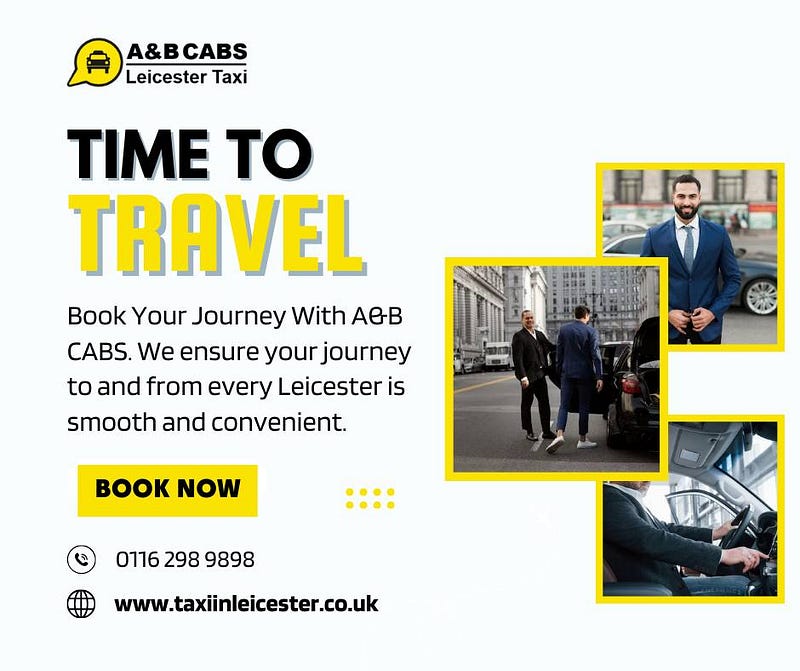 Effortless book taxi online Leicester with A&B Cabs