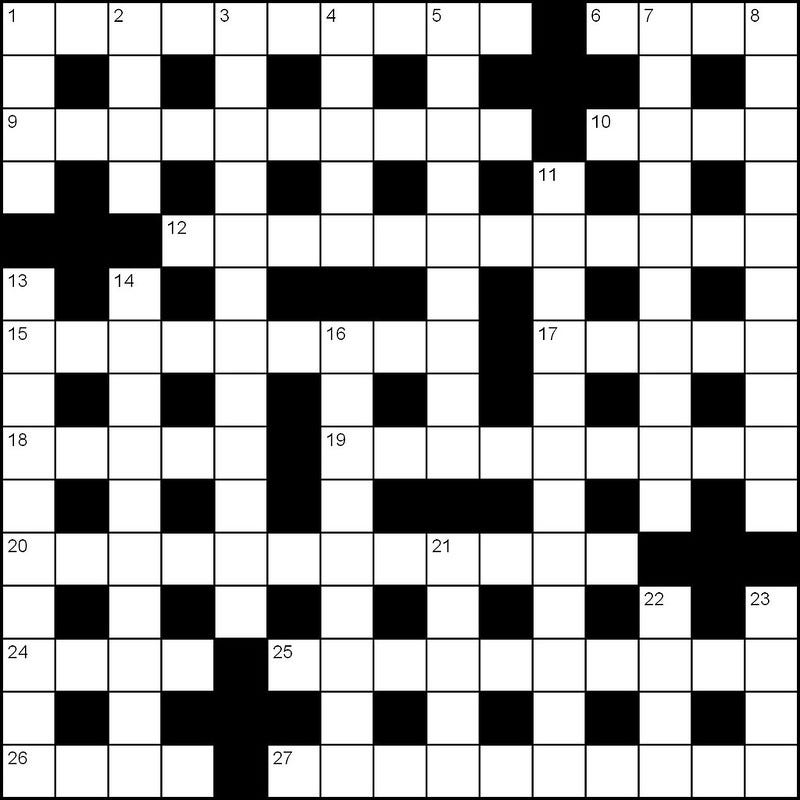 An image of a British style crossword puzzle