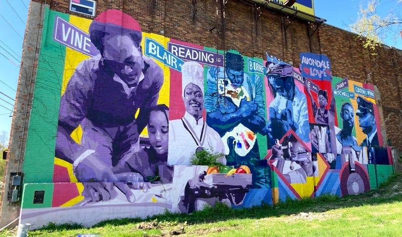 Public art mural in the Avondale neighborhood of Cincinnati, via US History Lab