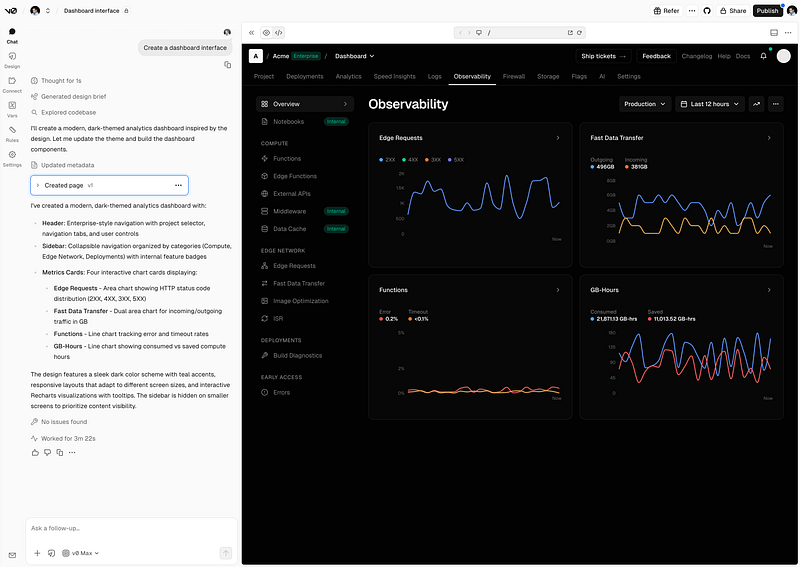 v0 by Vercel ui