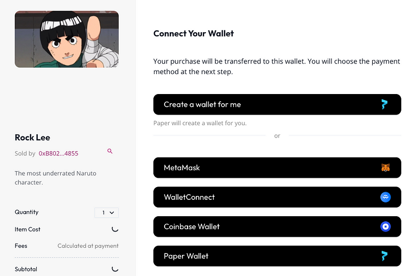Connect your wallet and purchase your NFT or sell it!