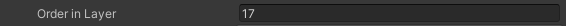 Unity Inspector showing the Sorting Order field on a Renderer component