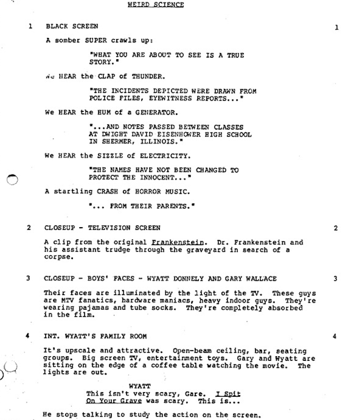Page One: “Weird Science” (1985)