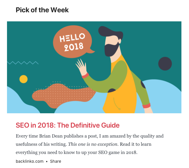What I Learned about Great Content Marketing from Curating a Newsletter for a Year
