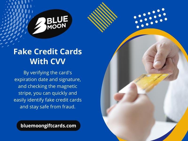 Fake Credit Cards With CVV