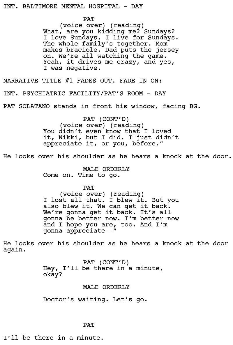 Page One: “Silver Linings Playbook” (2012)