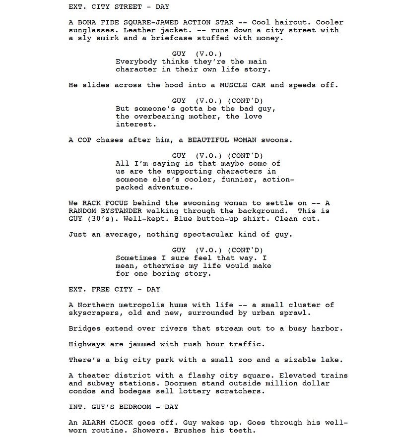 Page One: “Free Guy” (2021)