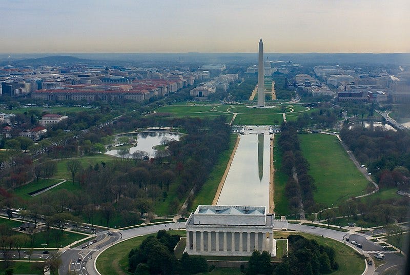 A vista of the National Mall