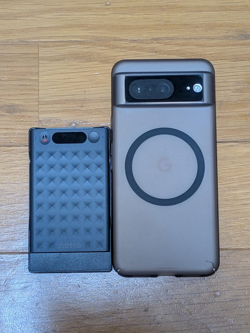 Size comparison with Pixel 8