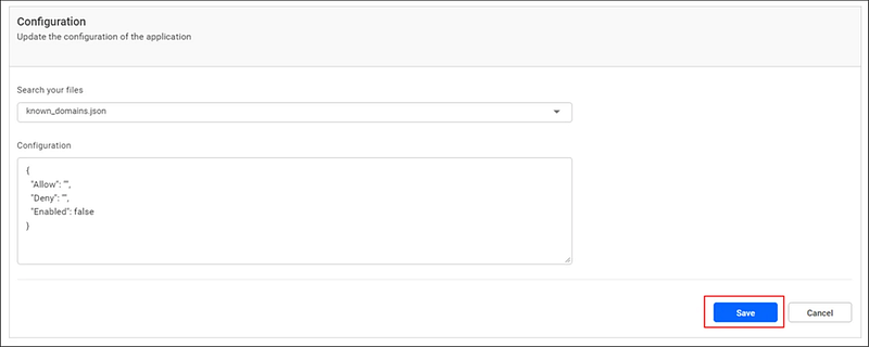 Save the Configuration