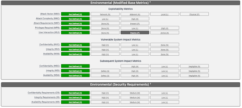 Environmental Metrics